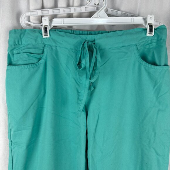 Greys Anatomy By Barco Womens Scrub Pants Size M Tall Polyester/Rayon Aqua - Picture 6 of 7